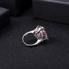 Luxury S925 Silver Colored Crystal Ring