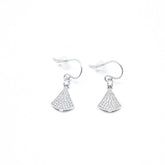 Zircon Skirt Silver Hook Earrings