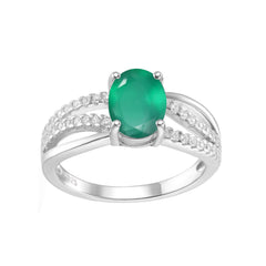 European Fashion Temperament s925 Silver Inlaid Color Crystal Ring for Women