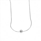 (Two Colours) Minimalist Style Miniball Pendants 925 Silver Collarbone Necklace for Women