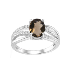 European Fashion Temperament s925 Silver Inlaid Color Crystal Ring for Women