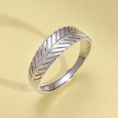 Cupid's Feather Opening Sterling Silver Ring