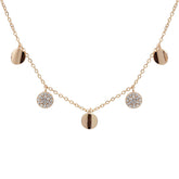 Circle with Zircon Silver Necklace for Women