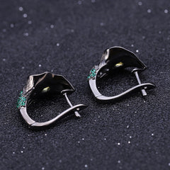 Italian Creative Flower Design Silver Studs Earrings for Women