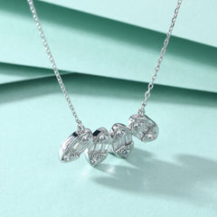 Marquise Shape with Zircon Silver Necklace for Women