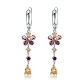 Retro Flower String Tassel Drop Earrings