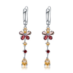 Retro Flower String Tassel Drop Earrings