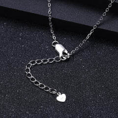 Fashion Versatile Style Inlaid Natural Colourful Gemstone Heartbeat Miracle Pendant Silver Necklace for Women