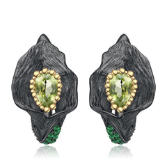 Italian Creative Flower Design Silver Studs Earrings for Women