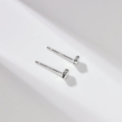 Polished Little Star Silver Stud Earrings for Women