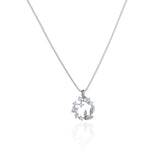 Zircon Garland Silver Necklace for Women