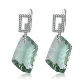 Crystal Special-shaped Silver Drop Earrings for Women