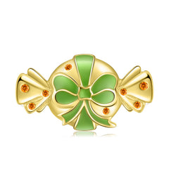 Bowknot Golden Candy Pendant Silver Necklace