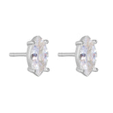 Marquise Shape Zircon Sterling Silver Stud Earrings