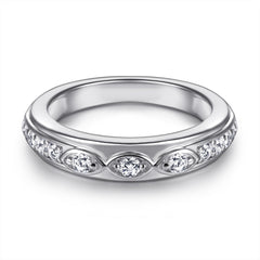 Marquise Shape with Zircon Silver Ring for Women