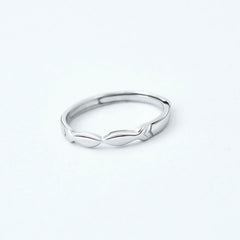 Kissing Fish Silver Couple Ring for Women
