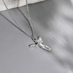 Little Angel Pendant Silver Necklace for Women