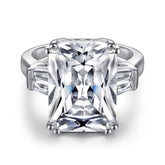 Radiant Cut Zircon Silver Ring