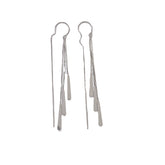 Snake Bone Tassel Ear Line Silver Drop Earrings for Women