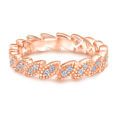 Full Circle Marquise Shape with Zircon Silver Ring for Women