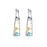 Colourful Gemstone Sterling Silver Drop Earrings for Women