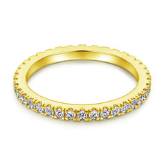 Full Zircon Eternity Silver Ring for Women