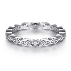 Beading Marquise Zircon Silver Ring for Women