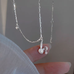 Little Bunny Pendants 925 Silver Collarbone Necklace for Women