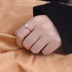 Natural Moonlight Stone Silver Ring for Women