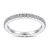 Full Zircon Eternity Silver Ring for Women