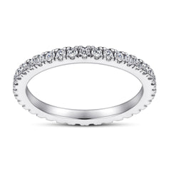 Full Zircon Eternity Silver Ring for Women