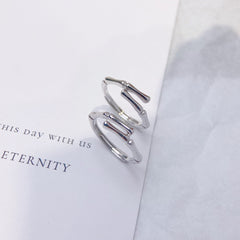 Bamboo Silver Ring for Women