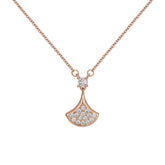Zircon Skirt-shape Pendant Silver Necklace for Women