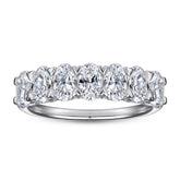 Beading Oval Zircon Silver Ring for Women