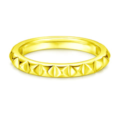 Three-dimensional Triangle Silver Ring