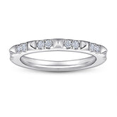 Half Circle Three-dimensional Triangle with Zircon Silver Ring for Women