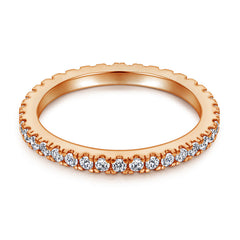 Full Zircon Eternity Silver Ring for Women