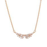 Marquise Zircon Wings Pendant Silver Necklace for Women