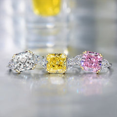 Princess Cut Zircon Silver Ring