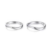 Irregular Silver Couple Rings for Women