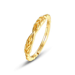Olive Branch Opening Sterling Silver Ring