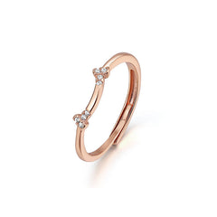 Smile Design with Zircon Silver Ring