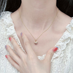 Colour Matching Melting Heart Silver Necklace