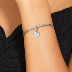 Blue Melting Heart Silver Pendant