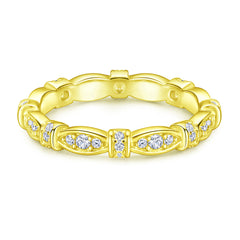 Full Row Marquise Shape with Zircon Silver Ring for Women