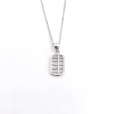 Small Abacus Pendant Silver Necklace for Women