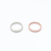 Zircon Rhombus Surround Silver Ring