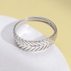 Cupid's Feather Opening Sterling Silver Ring
