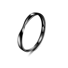 Mobius Series Silver Couple Ring for Women