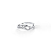 Acacia Rattan Silver Couple Ring for Women